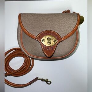 Vintage taupe dooney and Bourke mini belt bag crossbody